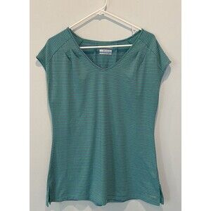COLUMBIA Omni-wick women's short sleeve shirt size Small. Teal Green